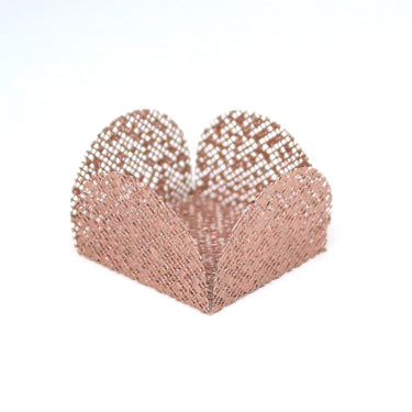 Tela Metallic Rose Gold Mini Dessert Liners - 50 count